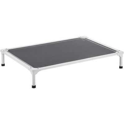 VEVOR - Elevated Dog Bed for Large Dogs, Portable Raised Dog Cot with Aluminum Tube Metal Frame and Breathable Textilene Mesh - Grey + Silver VEVOR - Elevated Dog Bed for Large Dogs, Portable Raised Dog Cot with Aluminum Tube Metal Frame and Breathable Textilene Mesh - Grey + Silver