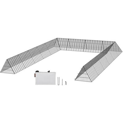VEVOR - Chicken Tunnels, 236.2 x 157.5 x 24.2 inch(LxWxH) Chicken Tunnels for Yard, Portable Chicken Tunnels for Outside - Black VEVOR - Chicken Tunnels, 236.2 x 157.5 x 24.2 inch(LxWxH) Chicken Tunnels for Yard, Portable Chicken Tunnels for Outside - Black