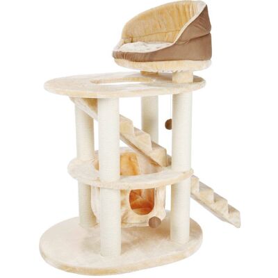 TRIXIE - Elsa Senior Plush & Sisal 4-Level 43.7" Cat Tower, Scratching Posts, Hammock - Beige TRIXIE - Elsa Senior Plush & Sisal 4-Level 43.7" Cat Tower, Scratching Posts, Hammock - Beige