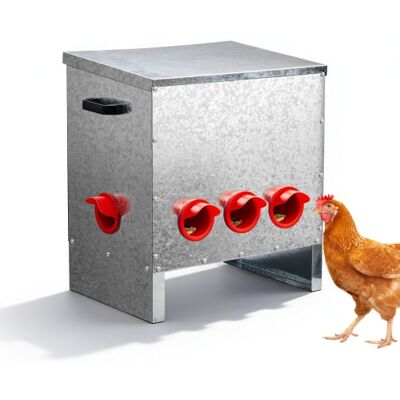 Winado - Chicken Nesting Box, 5 Hole Metal Egg Laying Box for Garden Chicken Coop Outdoor - Silver Winado - Chicken Nesting Box, 5 Hole Metal Egg Laying Box for Garden Chicken Coop Outdoor - Silver
