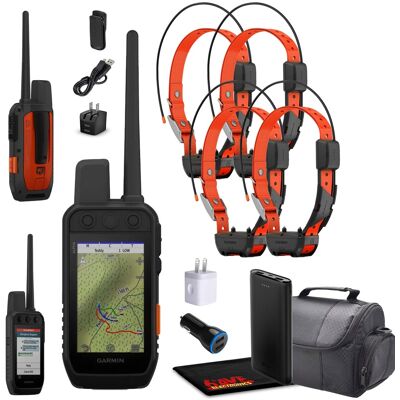 Garmin - Alpha 300i Bundle with 4 Alpha TT25 GPS Dog Collars - Black Garmin - Alpha 300i Bundle with 4 Alpha TT25 GPS Dog Collars - Black