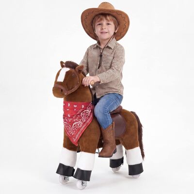 VEVOR - Ride On Horse, Riding Pony Toys for Kids, No Battery Required, Smooth Wheels with Anti-Roll Stop Ring - Brown VEVOR - Ride On Horse, Riding Pony Toys for Kids, No Battery Required, Smooth Wheels with Anti-Roll Stop Ring - Brown