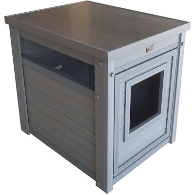 New Age Pet - ECOFLEX Litter Box Cover End Table - Grey - Gray New Age Pet - ECOFLEX Litter Box Cover End Table - Grey - Gray