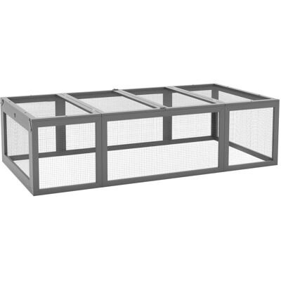 Pawhut - Wooden Rabbit Hutch Small Animal Habitat Enclosure Outdoor Run and Lockable Doors - Pawhut - Wooden Rabbit Hutch Small Animal Habitat Enclosure Outdoor Run and Lockable Doors -