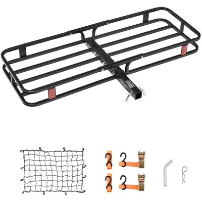 VEVOR - 53" x 19" x 5", Hitch Cargo Carrier, 500 lbs Capacity Hitch Cargo Carrier with Hitch Stabilizer & Ratchet Straps - Black VEVOR - 53" x 19" x 5", Hitch Cargo Carrier, 500 lbs Capacity Hitch Cargo Carrier with Hitch Stabilizer & Ratchet Straps - Black