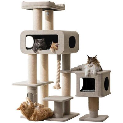PetPals - 71” Grand Maine Coon Cat Tree – Ontario - Beige PetPals - 71” Grand Maine Coon Cat Tree – Ontario - Beige