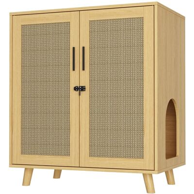 FUFU & GAGA - Multi-Functional Cat Furniture Cabinet – Hidden Litter Box Storage & Scratching Post with Adjustable Shelves FUFU & GAGA - Multi-Functional Cat Furniture Cabinet – Hidden Litter Box Storage & Scratching Post with Adjustable Shelves