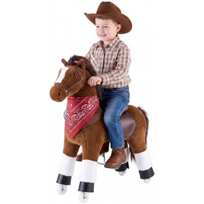VEVOR - Ride On Horse, Riding Pony Toys for Kids, No Battery Required, Smooth Wheels with Anti-Roll Stop Ring - Brown VEVOR - Ride On Horse, Riding Pony Toys for Kids, No Battery Required, Smooth Wheels with Anti-Roll Stop Ring - Brown