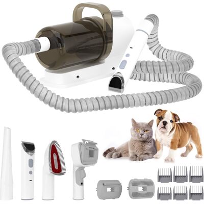 Topteng - 5-in-1 Pet Grooming Vacuum Kit - Hair Clipper with Suction, 1.5L Dust Cup, Low Noise, 6 Guide Combs for Dogs & Cats Topteng - 5-in-1 Pet Grooming Vacuum Kit - Hair Clipper with Suction, 1.5L Dust Cup, Low Noise, 6 Guide Combs for Dogs & Cats