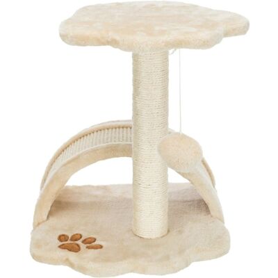 TRIXIE - Vitoria Plush & Sisal 17" Cat Scratching Post with Platform - Beige TRIXIE - Vitoria Plush & Sisal 17" Cat Scratching Post with Platform - Beige