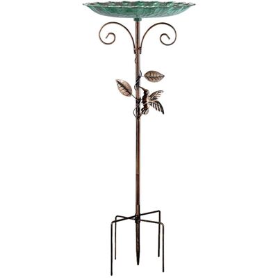 Dazzed Corner - 10" Dia Bowl Bird Baths Feeder Bowl for Outdoors, Vintage Birdbaths Standing for Garden Patio Yard Lawn Decor - Green Dazzed Corner - 10" Dia Bowl Bird Baths Feeder Bowl for Outdoors, Vintage Birdbaths Standing for Garden Patio Yard Lawn Decor - Green
