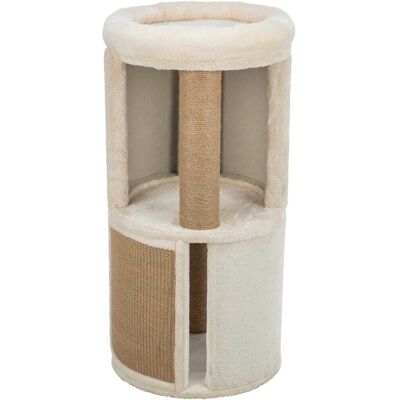 TRIXIE - Giorgia Plush & Sisal 32" Cat Condo Tower, Scratching Posts with Padded Bed - Beige TRIXIE - Giorgia Plush & Sisal 32" Cat Condo Tower, Scratching Posts with Padded Bed - Beige