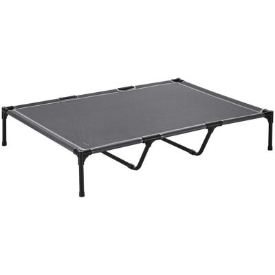 VEVOR - Elevated Dog Bed for Large Dogs, Portable Raised Dog Cot with Steel Metal Frame and Breathable Teslin Mesh - Grey + Black VEVOR - Elevated Dog Bed for Large Dogs, Portable Raised Dog Cot with Steel Metal Frame and Breathable Teslin Mesh - Grey + Black