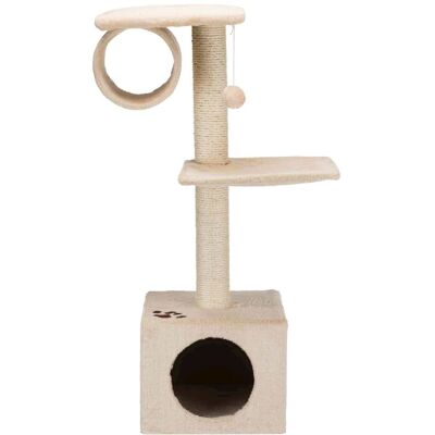 TRIXIE - San Fernando Plush & Sisal 3-Level Cat Tree, Scratching Posts & Condo - Beige TRIXIE - San Fernando Plush & Sisal 3-Level Cat Tree, Scratching Posts & Condo - Beige