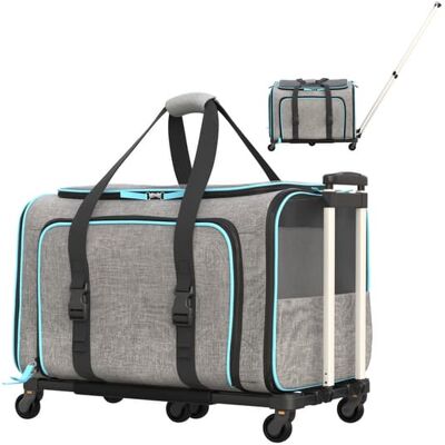 Katziela - Rolling Rover Airline Compliant Expandable Wheeled Pet Carrier Katziela - Rolling Rover Airline Compliant Expandable Wheeled Pet Carrier