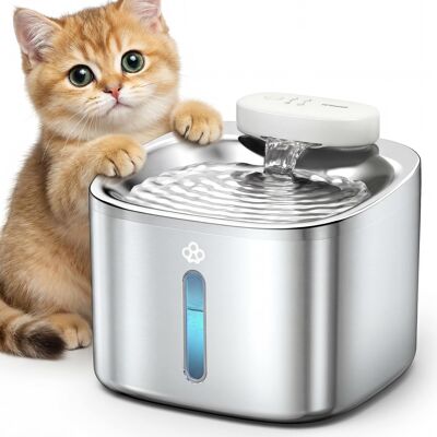 Oneisall - 3.5L 118oz Cordless Automatic Pet Water Fountain For Dog Cat Quiet with Motion Sensor BPA Free 3 Filters - Stainless Steel Oneisall - 3.5L 118oz Cordless Automatic Pet Water Fountain For Dog Cat Quiet with Motion Sensor BPA Free 3 Filters - Stainless Steel