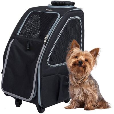 Petique - 5-in-1 Ventilated Carrier Bag for Small Pets - Pepper Petique - 5-in-1 Ventilated Carrier Bag for Small Pets - Pepper