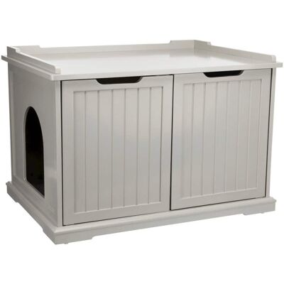 TRIXIE - Cat Litter Box Enclosure Hidden Litter Indoor Cat Furniture Pet Home - Gray TRIXIE - Cat Litter Box Enclosure Hidden Litter Indoor Cat Furniture Pet Home - Gray