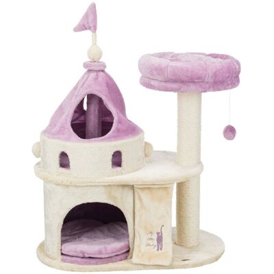 TRIXIE - My Kitty Castle Plush Cat Tree, Sisal Scratching Posts, Rustling Fabric - Beige TRIXIE - My Kitty Castle Plush Cat Tree, Sisal Scratching Posts, Rustling Fabric - Beige