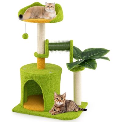 Gymax - Cute Palm Cat Tree w/Artificial Leaves Condo Perch Sisal Scratching Posts Gymax - Cute Palm Cat Tree w/Artificial Leaves Condo Perch Sisal Scratching Posts