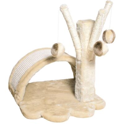 TRIXIE - Tavira Plush & Sisal Kitten Scratching Pad and Toy Tree - Beige TRIXIE - Tavira Plush & Sisal Kitten Scratching Pad and Toy Tree - Beige