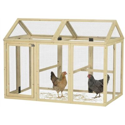 Pawhut - Chicken Run, Combinable Design with Perches, 4.6' x 2.8' Pawhut - Chicken Run, Combinable Design with Perches, 4.6' x 2.8'
