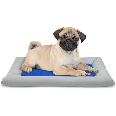 Arf Pets - Self Dog Cooling Mat, Solid Gel Based Pet Cooling Mat with Foam Based Bolster Bed - 22"x30" - Blue Arf Pets - Self Dog Cooling Mat, Solid Gel Based Pet Cooling Mat with Foam Based Bolster Bed - 22"x30" - Blue