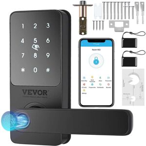 VEVOR - Smart Lock, 5-in-1 Smart Door Knob, Fingerprint Deadbolt with App Control, Bluetooth Smart Lock, Keyless Entry Door Lock - Black VEVOR - Smart Lock, 5-in-1 Smart Door Knob, Fingerprint Deadbolt with App Control, Bluetooth Smart Lock, Keyless Entry Door Lock - Black