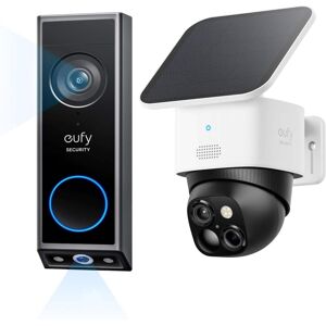 eufy - Video Doorbell E340 & SoloCam S340, Dual Cameras, 2K Full HD, Solar Security Wireless Outdoor Cameras - black+white eufy - Video Doorbell E340 & SoloCam S340, Dual Cameras, 2K Full HD, Solar Security Wireless Outdoor Cameras - black+white