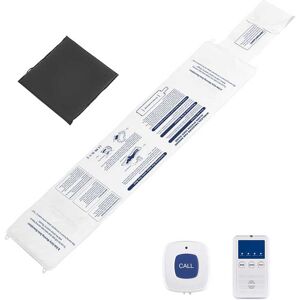 VEVOR - Early Alert Bed Alarm System, Wireless Bed and Chair Sensor Pad with Call Button & Pager - White VEVOR - Early Alert Bed Alarm System, Wireless Bed and Chair Sensor Pad with Call Button & Pager - White
