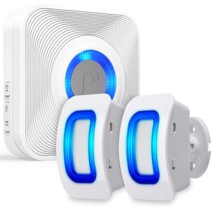Fosmon - WaveLink Door Chime Driveway Alarm Guard Wireless Motion Sensor Detector, Store Entrance Alert (1 Receiver + 2 Sensor) - White Fosmon - WaveLink Door Chime Driveway Alarm Guard Wireless Motion Sensor Detector, Store Entrance Alert (1 Receiver + 2 Sensor) - White