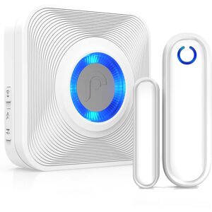 Fosmon - WaveLink Wireless Door Chime with 500 Feet Range, 58 Tunes, 5 Volume Levels & LED Indicators (1 Receiver + 1 Sensor) - White Fosmon - WaveLink Wireless Door Chime with 500 Feet Range, 58 Tunes, 5 Volume Levels & LED Indicators (1 Receiver + 1 Sensor) - White
