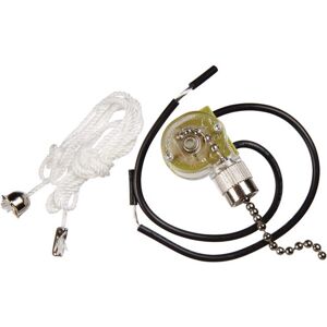 Jandorf - 6 amps Single Pole Pull Chain Appliance Switch 1 pk - Brass Jandorf - 6 amps Single Pole Pull Chain Appliance Switch 1 pk - Brass