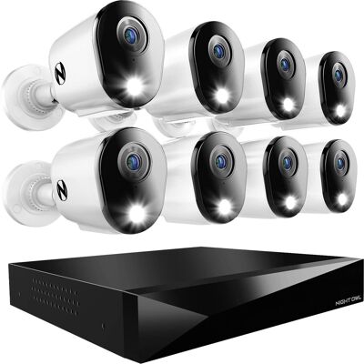 Night Owl - 8 Channel 2K (4MP) DVR with 8 (4MP) Cameras and 2TB Storage, Expandable up to 4 Additional Wi-Fi Cameras - White Night Owl - 8 Channel 2K (4MP) DVR with 8 (4MP) Cameras and 2TB Storage, Expandable up to 4 Additional Wi-Fi Cameras - White