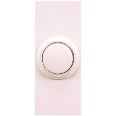 HEATH ZENITH - White Plastic Wireless Pushbutton Doorbell HEATH ZENITH - White Plastic Wireless Pushbutton Doorbell