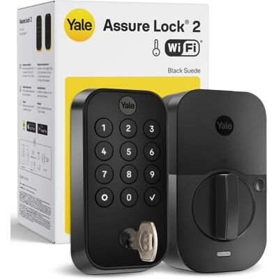 Yale - Assure Lock 2 - Smart Lock Wi-Fi Deadbolt with Push Button Keypad Key Access - Black Suede Yale - Assure Lock 2 - Smart Lock Wi-Fi Deadbolt with Push Button Keypad Key Access - Black Suede