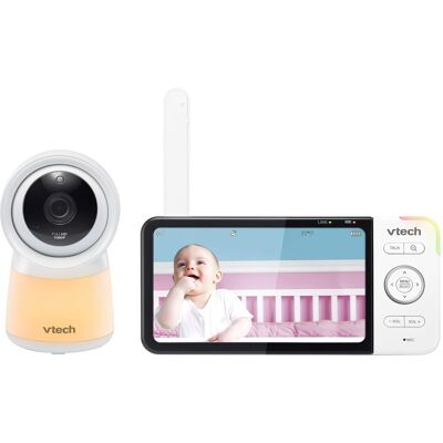 VTech - Smart Wi-Fi Video Baby Monitor w/ 5” HC Display and 1080p HD Camera, Built-in night light, RM5754HD - White VTech - Smart Wi-Fi Video Baby Monitor w/ 5” HC Display and 1080p HD Camera, Built-in night light, RM5754HD - White
