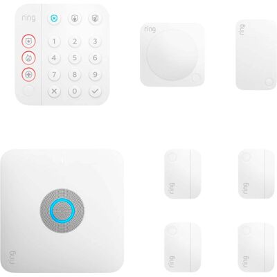 Ring - Alarm Pro Home Security Kit 8 Pieces - White Ring - Alarm Pro Home Security Kit 8 Pieces - White