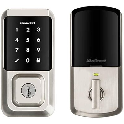 Kwikset - Halo Smart Lock Wi-Fi Replacement Deadbolt with App/Touchscreen/Key Access - Satin Nickel Kwikset - Halo Smart Lock Wi-Fi Replacement Deadbolt with App/Touchscreen/Key Access - Satin Nickel