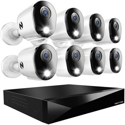 Night Owl - 12 Channel 8 Camera Indoor/Outdoor Wired 2K 2TB DVR Security System with 2-way Audio - White Night Owl - 12 Channel 8 Camera Indoor/Outdoor Wired 2K 2TB DVR Security System with 2-way Audio - White