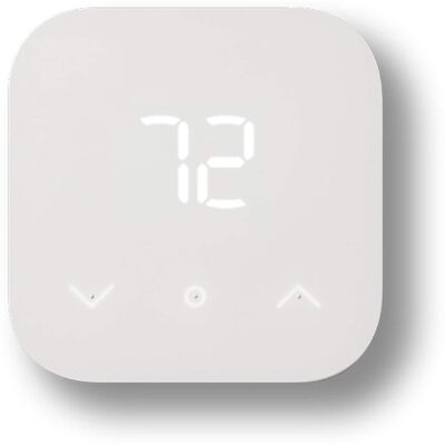 Amazon - Smart Thermostat – Save money and energy - Works with Alexa and Ring - C-wire required - White Amazon - Smart Thermostat – Save money and energy - Works with Alexa and Ring - C-wire required - White