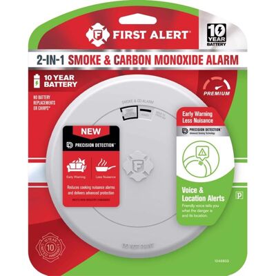First Alert - 10 Year Battery-Powered Photoelectric Smoke and Carbon Monoxide Detector 1 each First Alert - 10 Year Battery-Powered Photoelectric Smoke and Carbon Monoxide Detector 1 each
