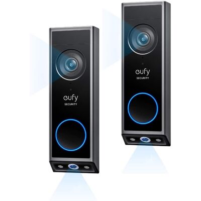 eufy - Video Doorbell E340 ( 2-Packs), 2K Full HD Dual Cameras Doorbell Camera Wireless & Wired Color Night Vision Two-Way Talk - Black eufy - Video Doorbell E340 ( 2-Packs), 2K Full HD Dual Cameras Doorbell Camera Wireless & Wired Color Night Vision Two-Way Talk - Black