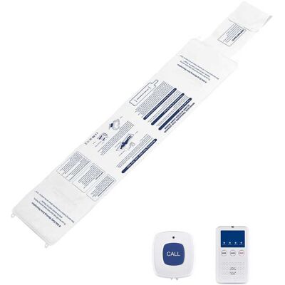 VEVOR - Early Alert Bed Alarm System, Wireless Bed Sensor Pad with Call Button & Pager - White VEVOR - Early Alert Bed Alarm System, Wireless Bed Sensor Pad with Call Button & Pager - White