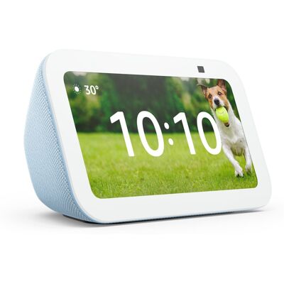 Amazon - Echo Show 5 (newest model), Smart display with Alexa+, 2x the bass and clearer sound - Cloud Blue Amazon - Echo Show 5 (newest model), Smart display with Alexa+, 2x the bass and clearer sound - Cloud Blue