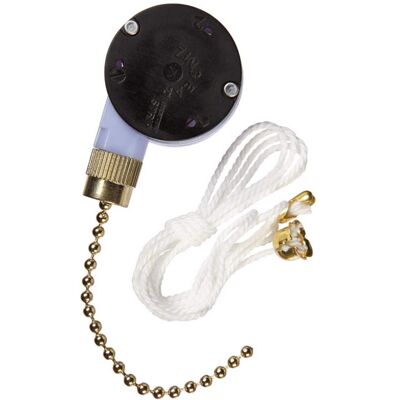 Jandorf - 6 amps Single Pole Pull Chain Appliance Switch 1 pk - Brass Jandorf - 6 amps Single Pole Pull Chain Appliance Switch 1 pk - Brass