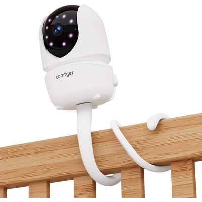 Comfyer - 16.5" Flexible Gooseneck Mount for BM01 Baby Monitor, Crib Clamp, No Tools - White Comfyer - 16.5" Flexible Gooseneck Mount for BM01 Baby Monitor, Crib Clamp, No Tools - White