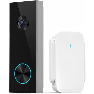 PRIMEPLUS - 3MP WiFi Doorbell 5000 mAh Battery Wireless Video Intercom AI Human Detection 2-way Audio Smart Door Bell Support Alexa - Black PRIMEPLUS - 3MP WiFi Doorbell 5000 mAh Battery Wireless Video Intercom AI Human Detection 2-way Audio Smart Door Bell Support Alexa - Black