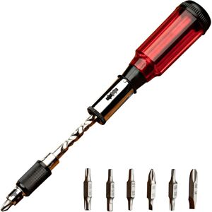 Kings County Tools - 9.75" Yankee Spiral Ratcheting Screwdriver, Semi-Automatic Push Drill with 7 Double-Sided Bits & 3 Modes Kings County Tools - 9.75" Yankee Spiral Ratcheting Screwdriver, Semi-Automatic Push Drill with 7 Double-Sided Bits & 3 Modes