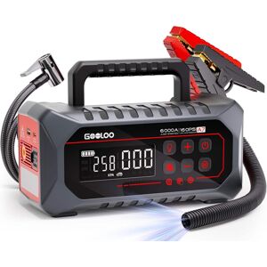 GOOLOO - A7 6000A Jump Starter with Air Compressor, 160 PSI 12V Booster for All Gas & Up to 10L Diesel Vehicles GOOLOO - A7 6000A Jump Starter with Air Compressor, 160 PSI 12V Booster for All Gas & Up to 10L Diesel Vehicles